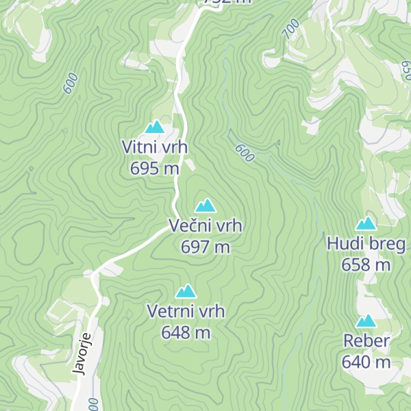 Map of Večni vrh