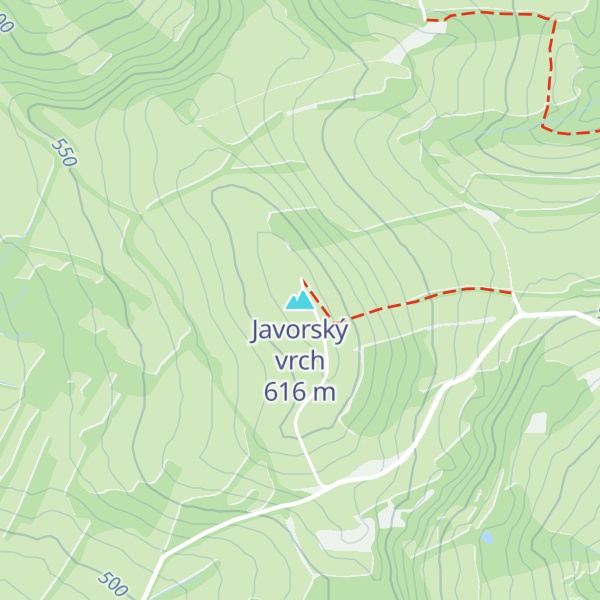 Map of Javorský vrch