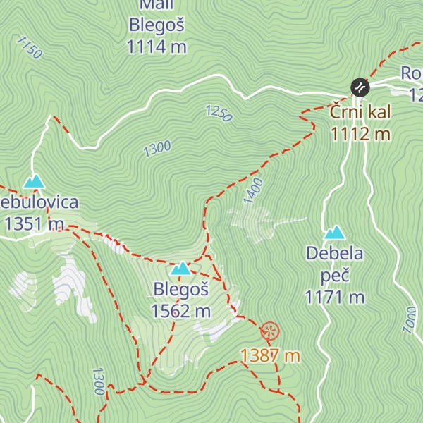 Map of Špik