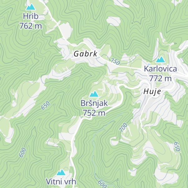 Map of Bršnjak