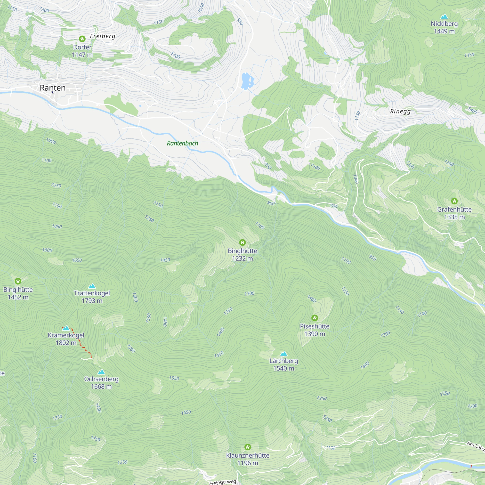 Binglhütte map