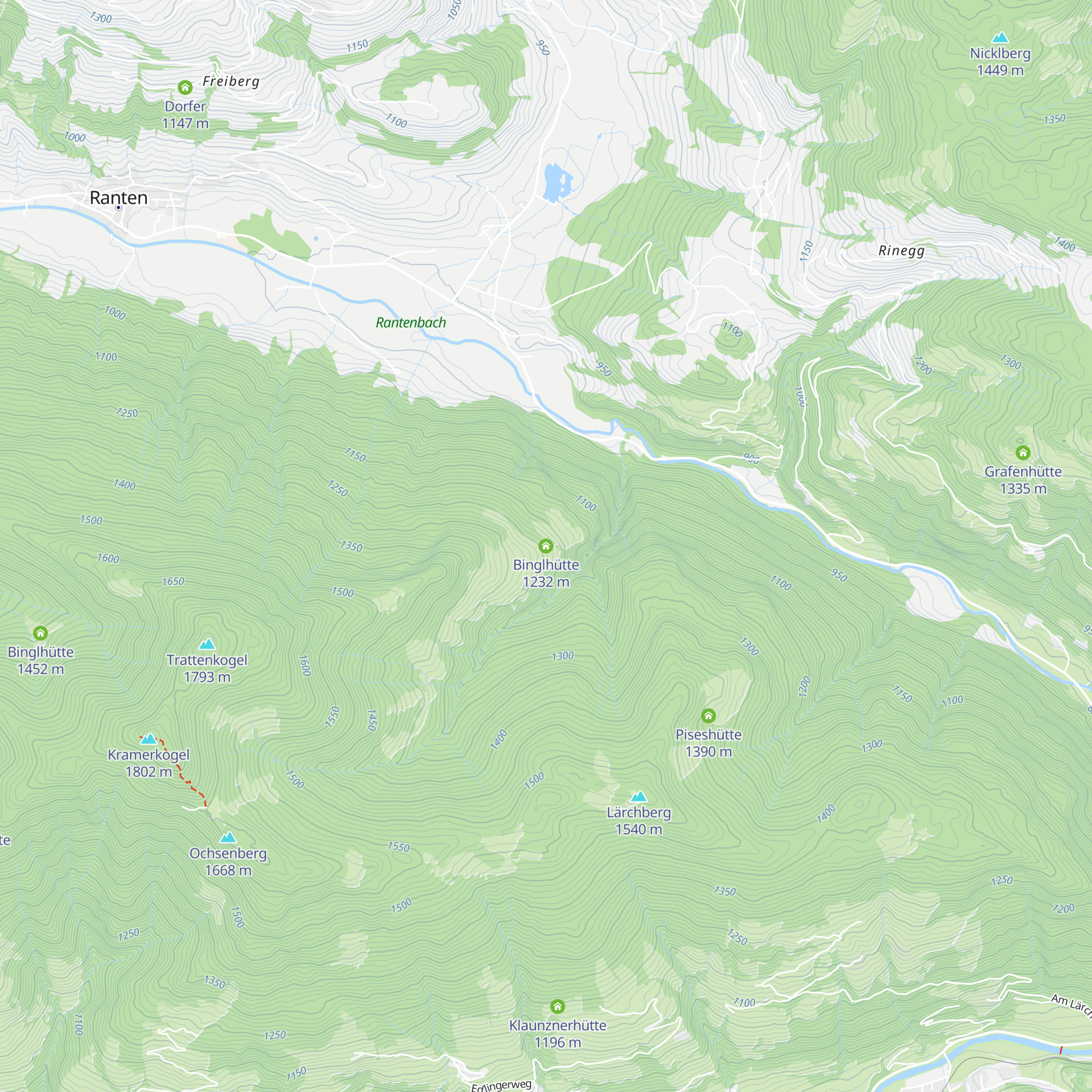Binglhütte map