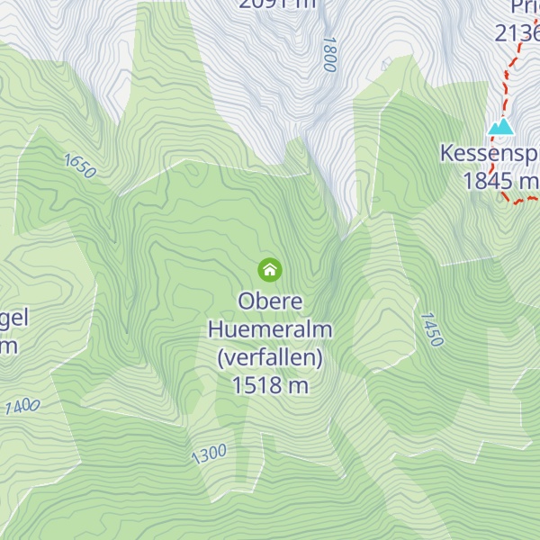 Map of Obere Huemeralm (verfallen)