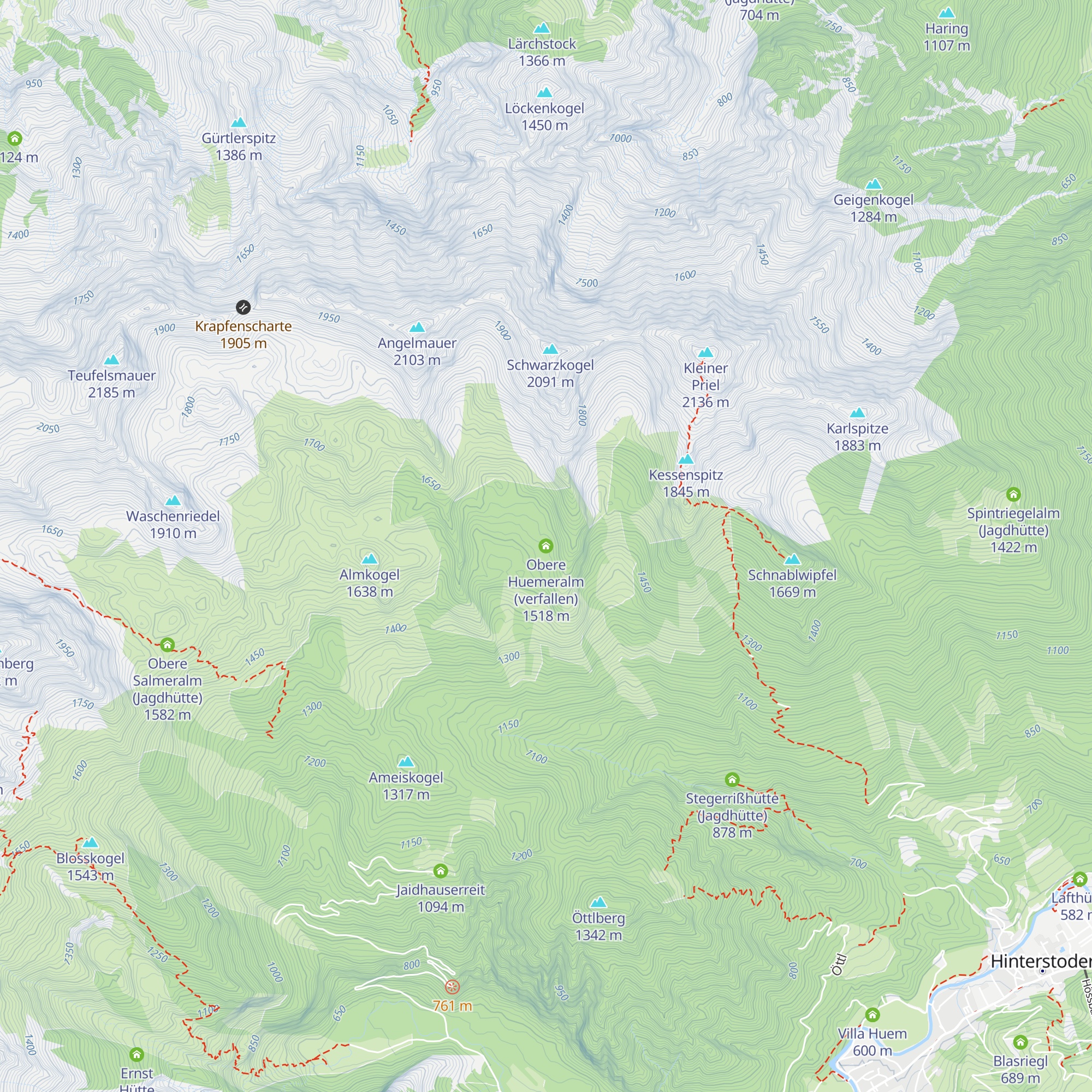 Obere Huemeralm (verfallen) map
