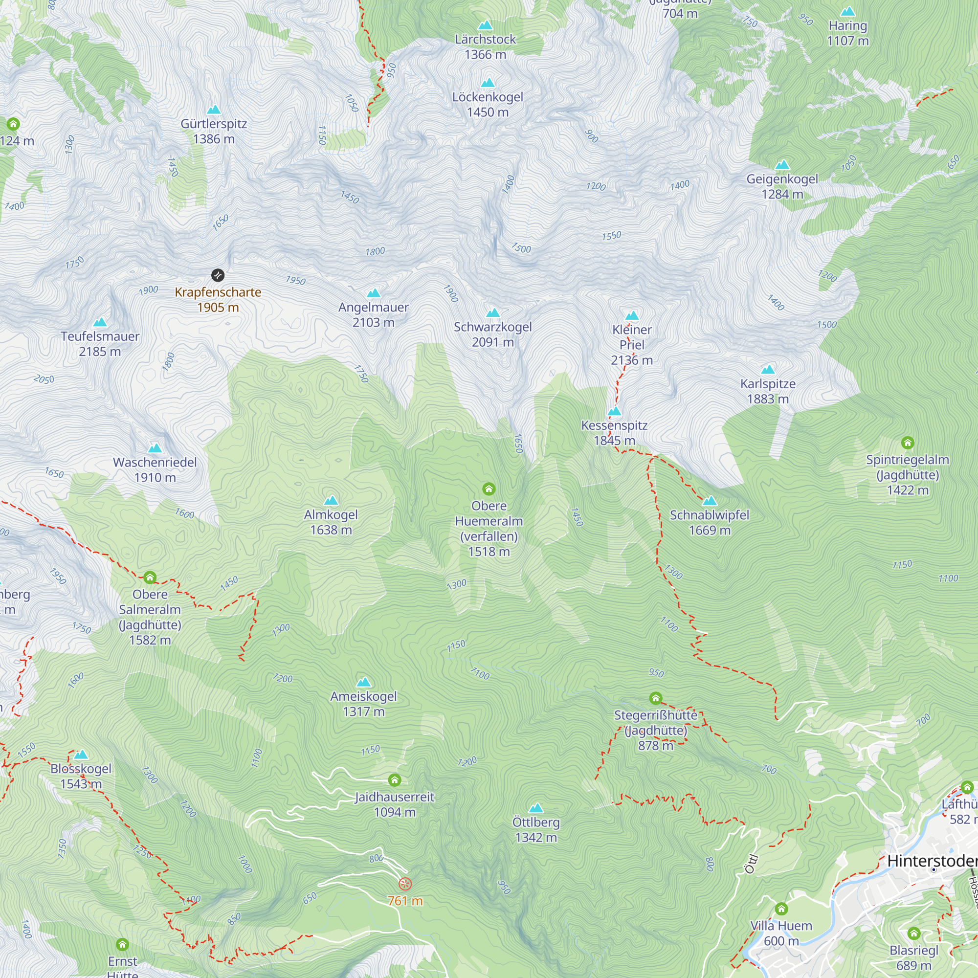 Obere Huemeralm (verfallen) map