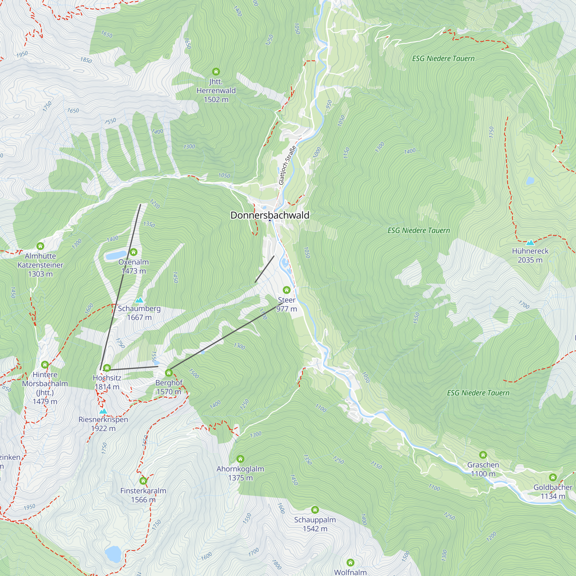 Landhaus Riesneralm map