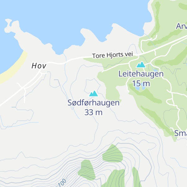 Map of Sødførhaugen