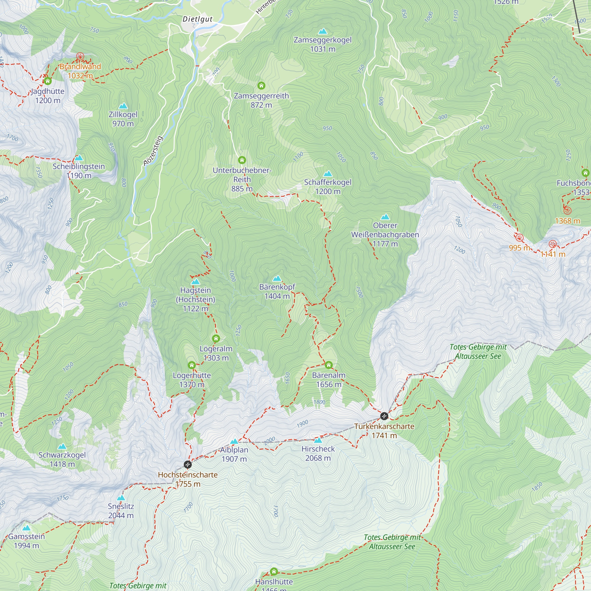 Peterhoferalm map