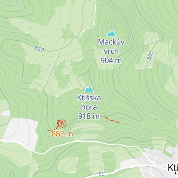Map of Ktišská hora
