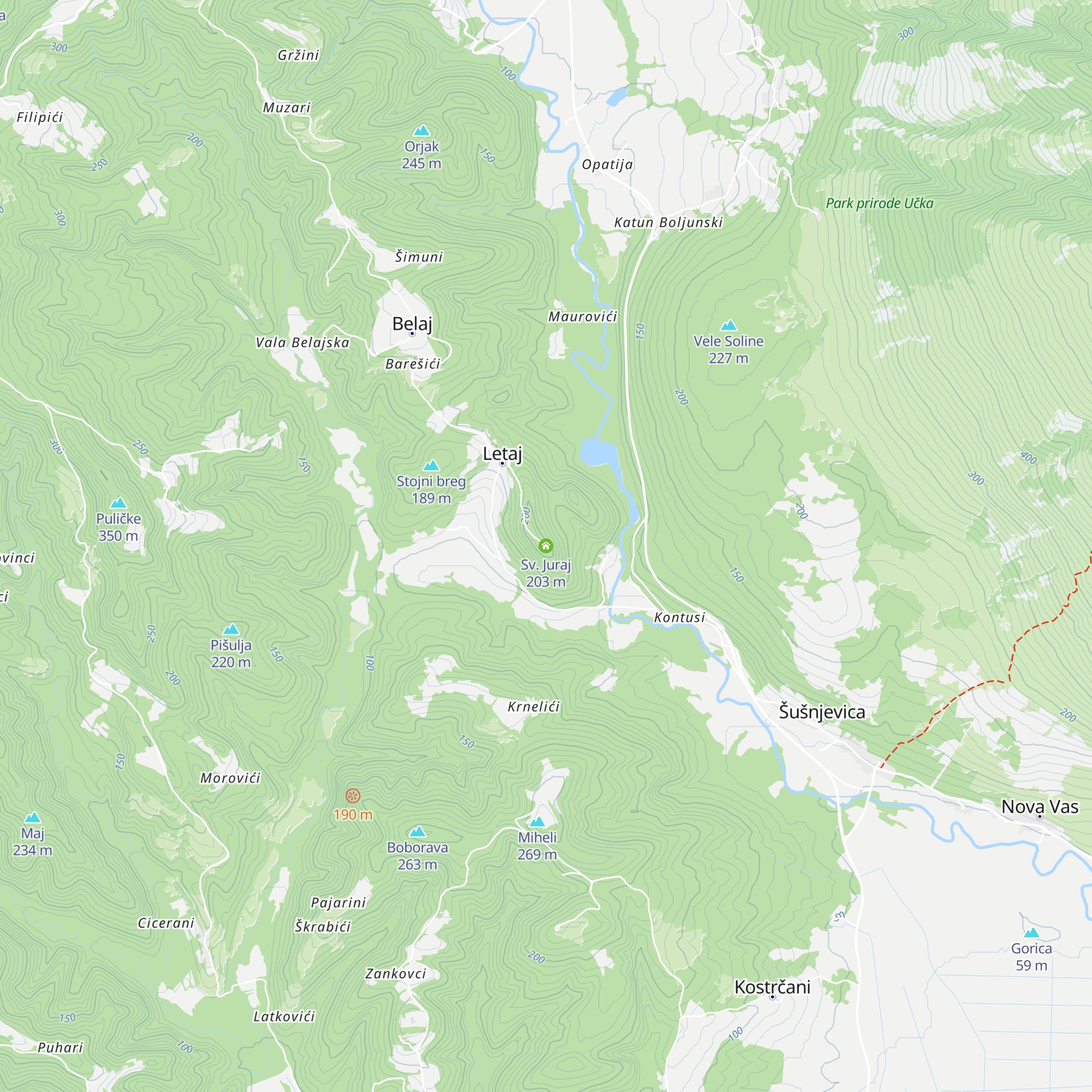 Sv. Juraj map