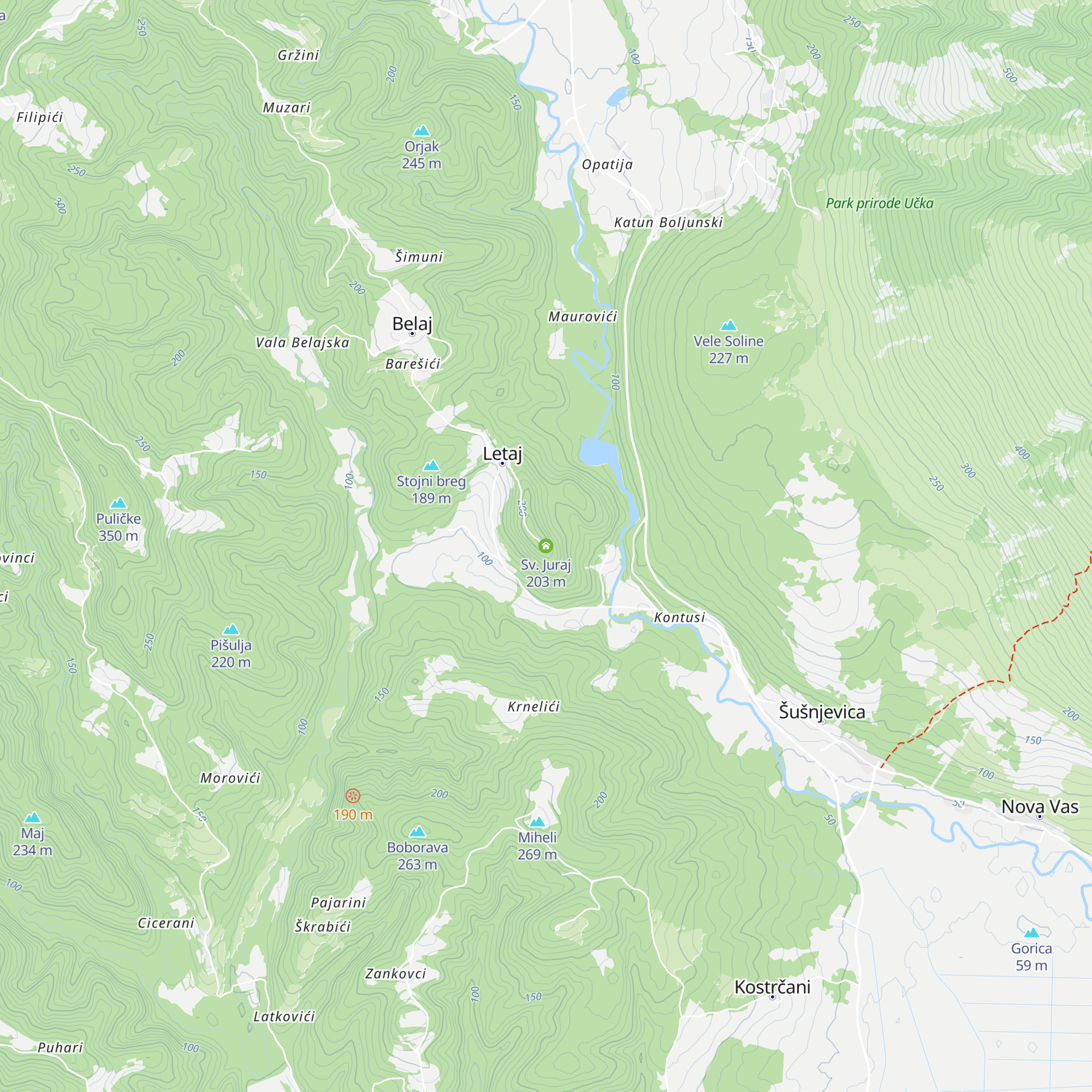 Sv. Juraj map