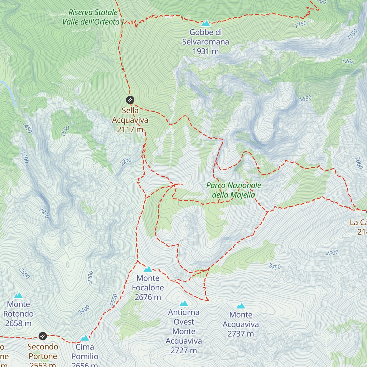 Bivacco Carlo Fusco map