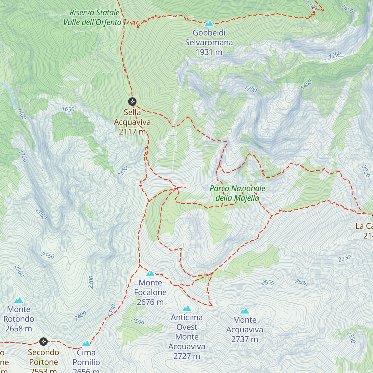 Bivacco Carlo Fusco map