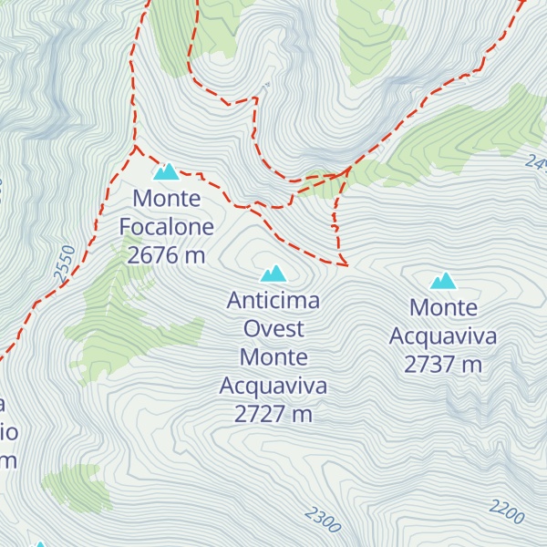 Map of Anticima Ovest Monte Acquaviva