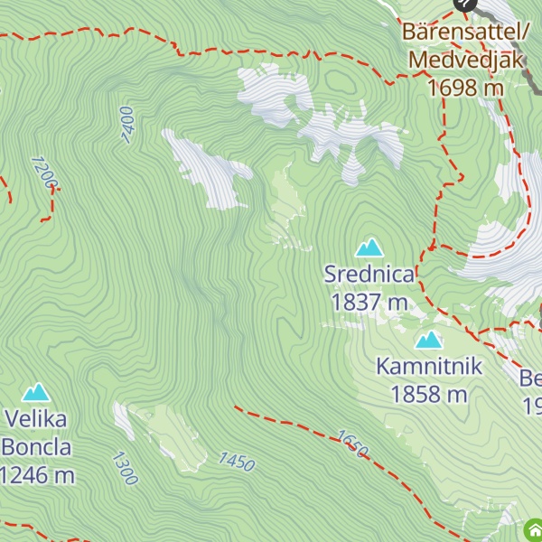 Map of Hrašenska planina