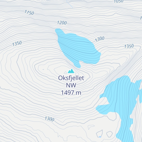 Map of Oksfjellet NW