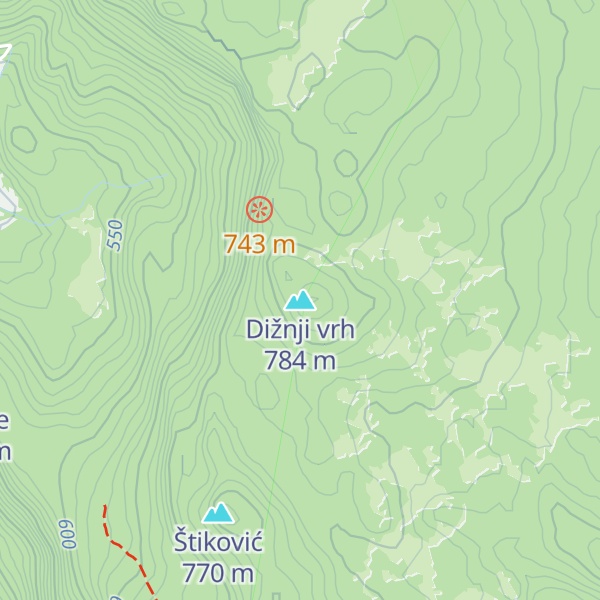 Map of Dižnji vrh