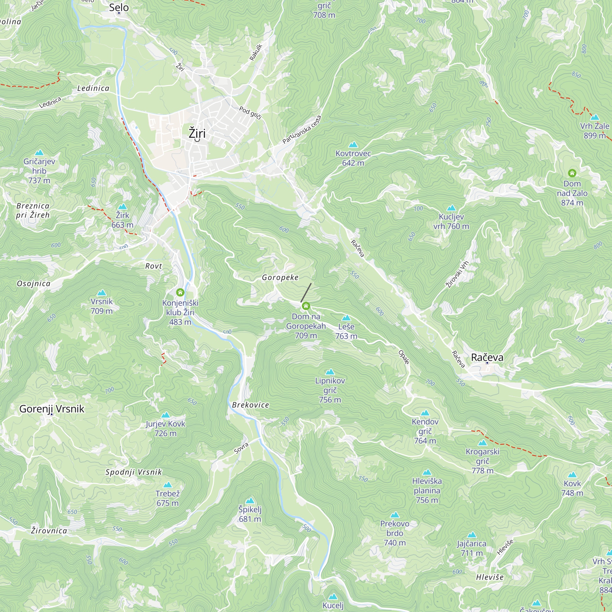 Dom na Goropekah map