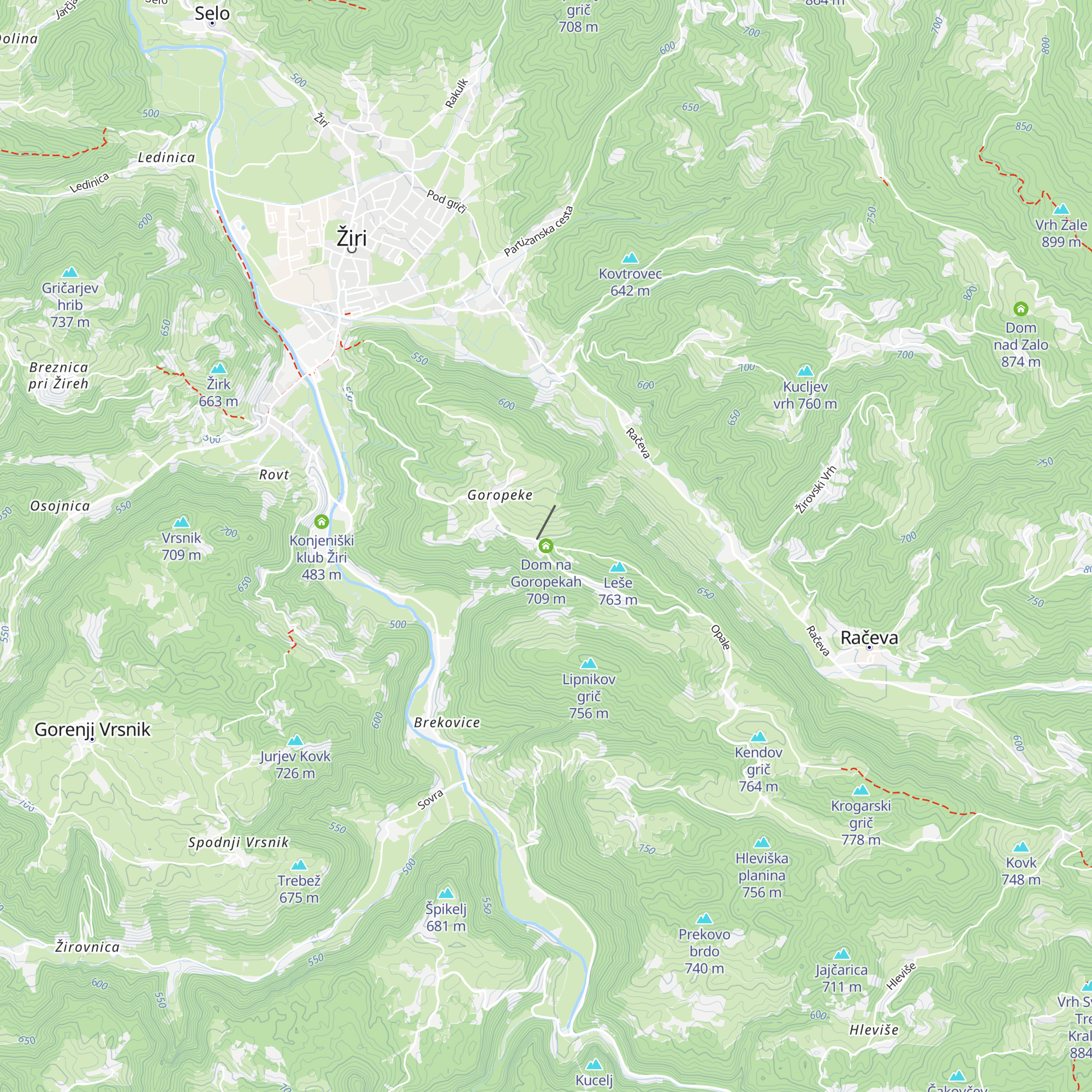 Dom na Goropekah map