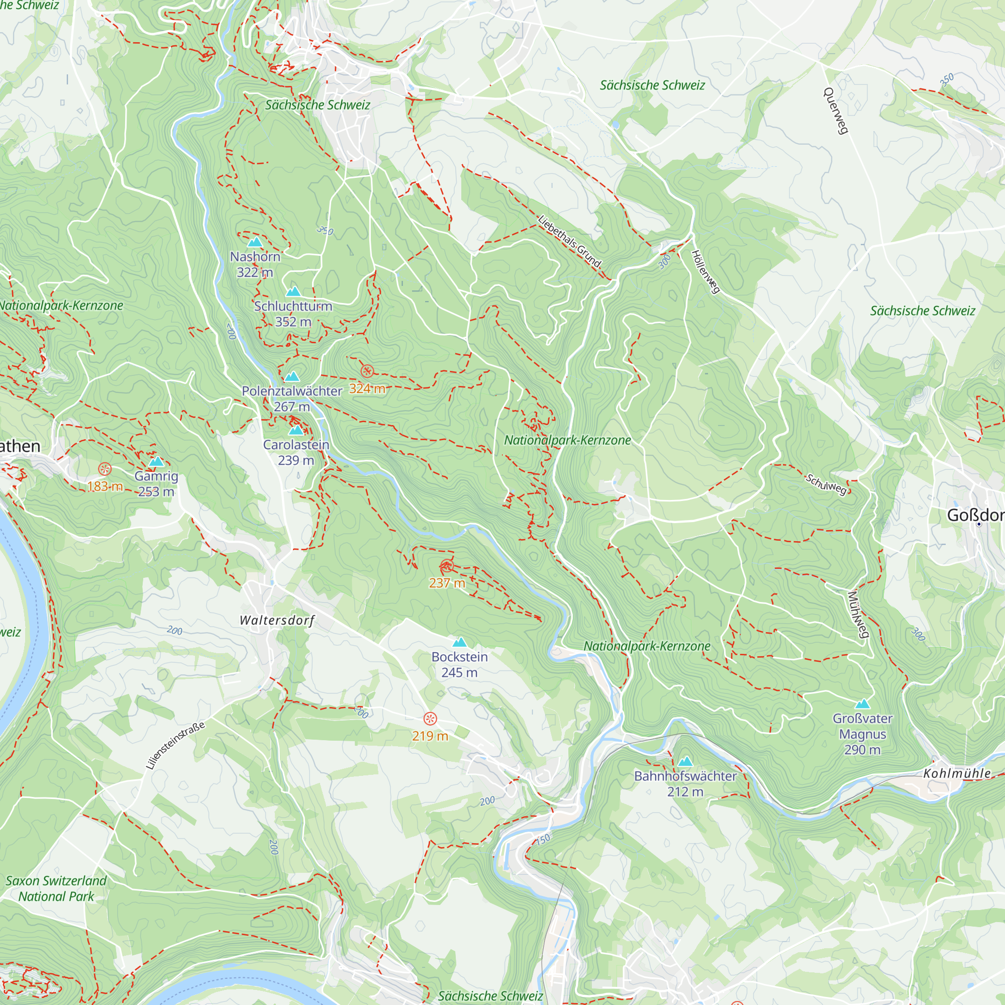 Infostelle Brandbaude map