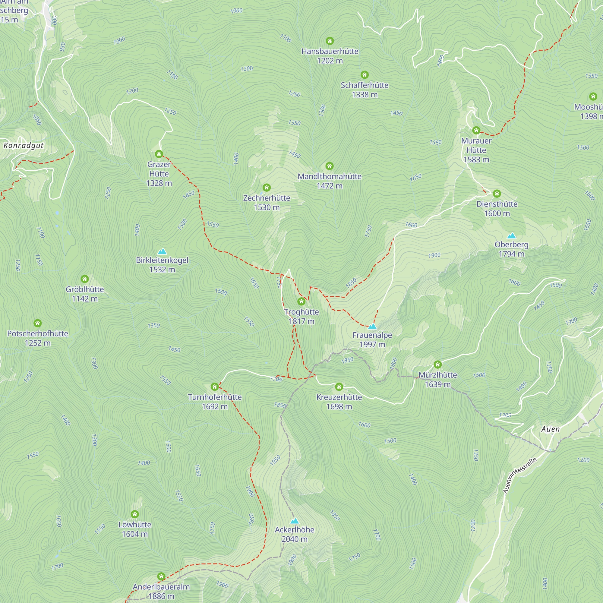 Troghütte map
