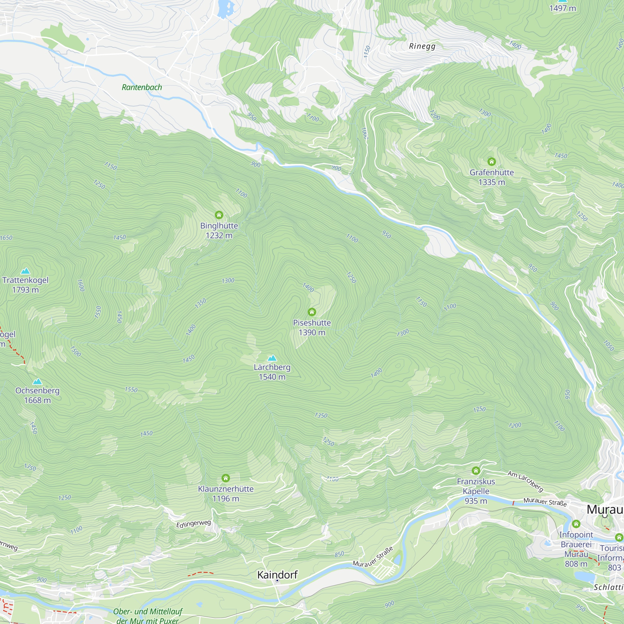 Piseshütte map