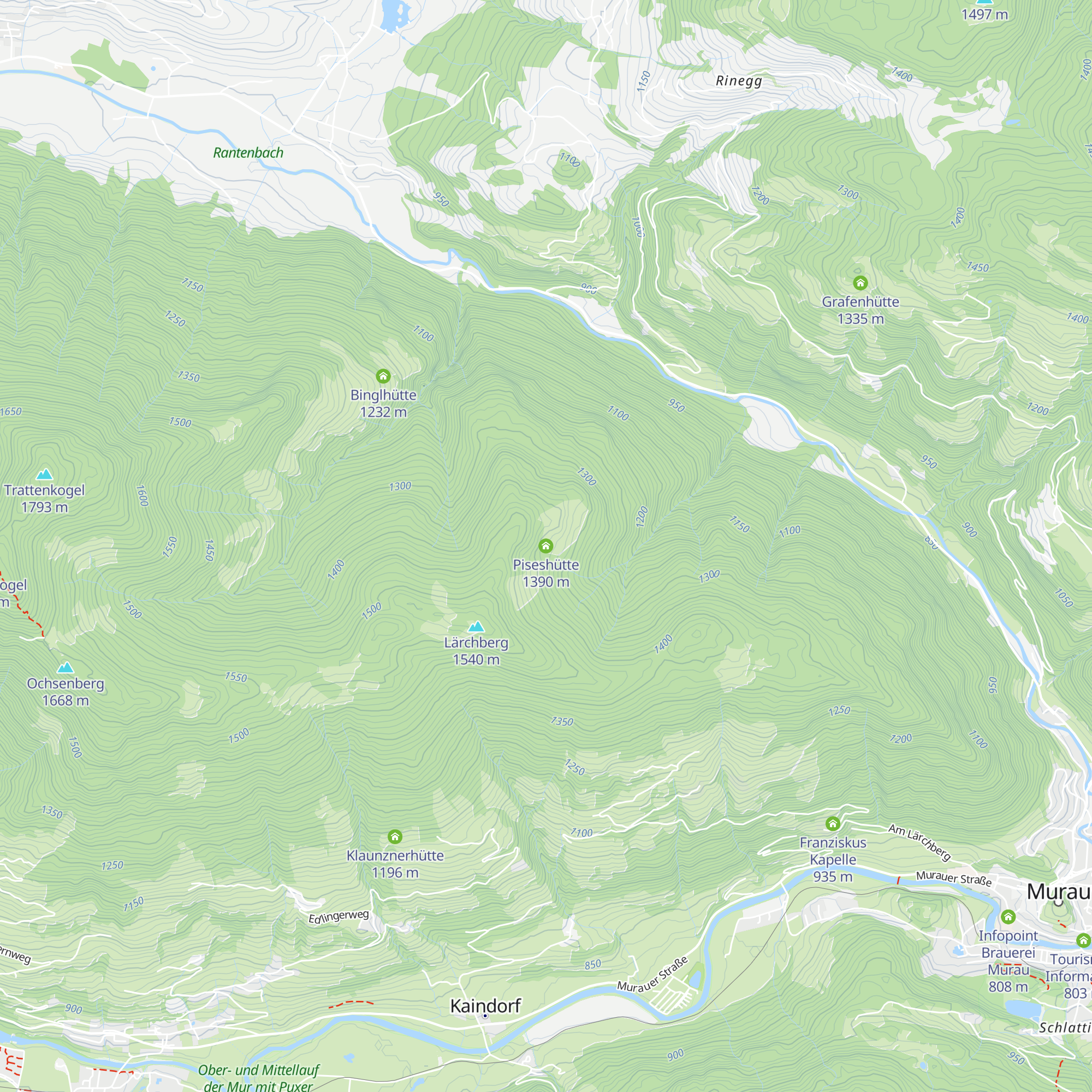 Piseshütte map