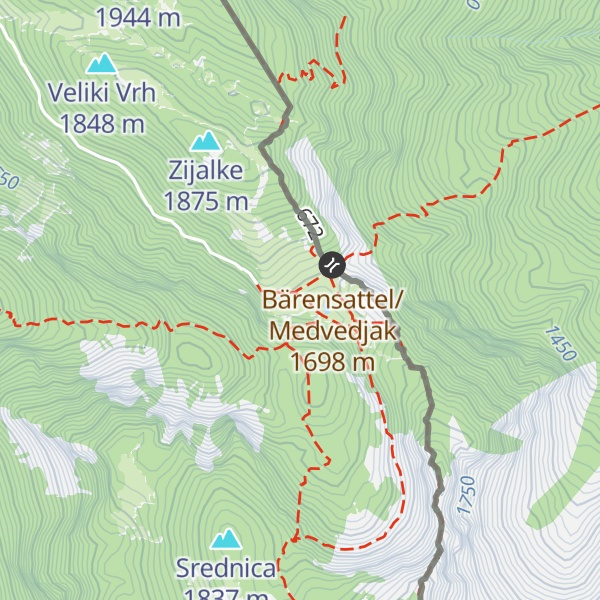 Map of Lovska koča Seča