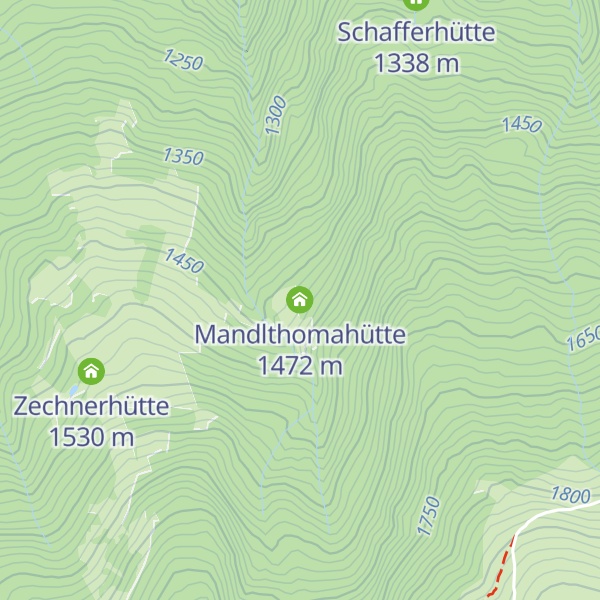 Map of Mandlthomahütte