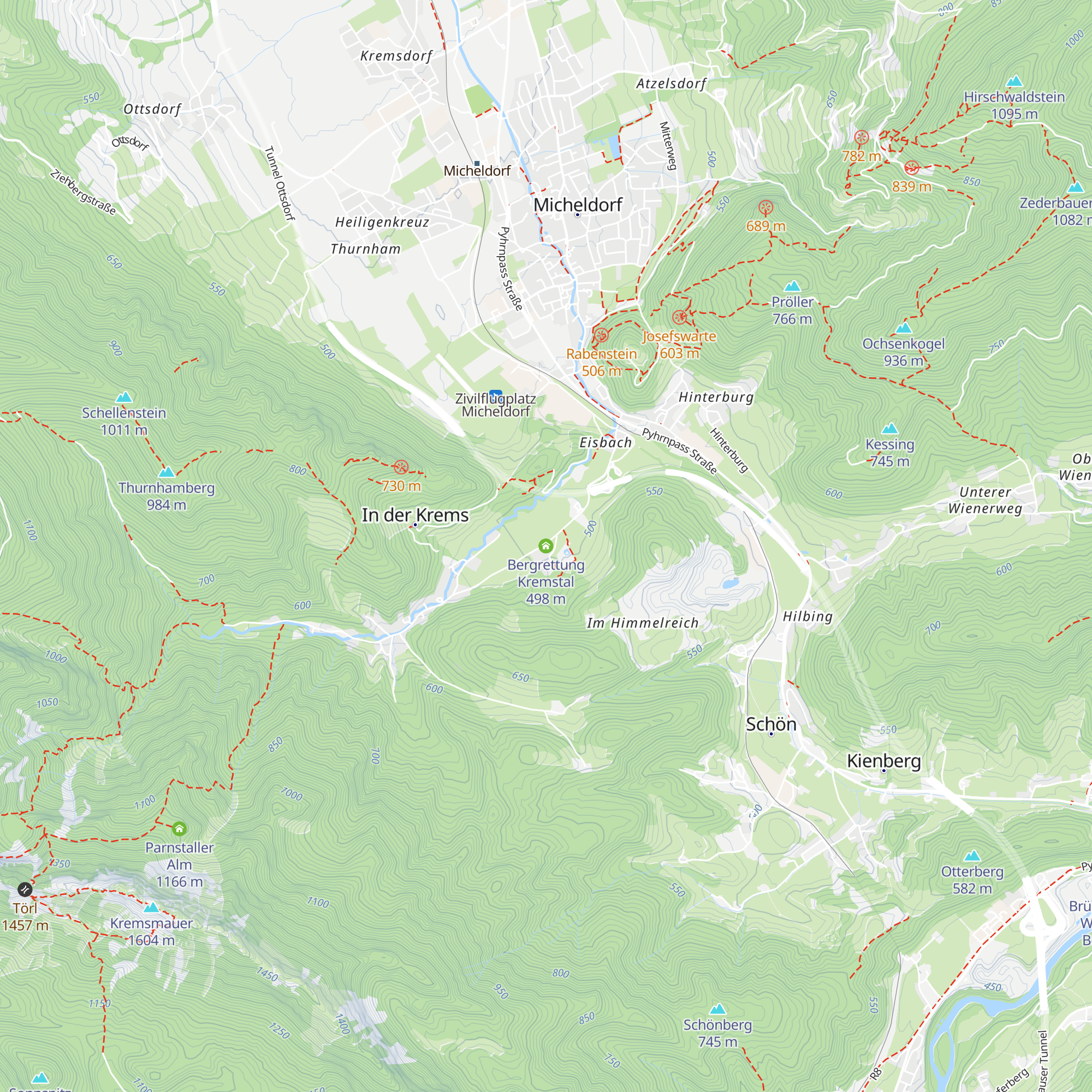 Bergrettung Kremstal map