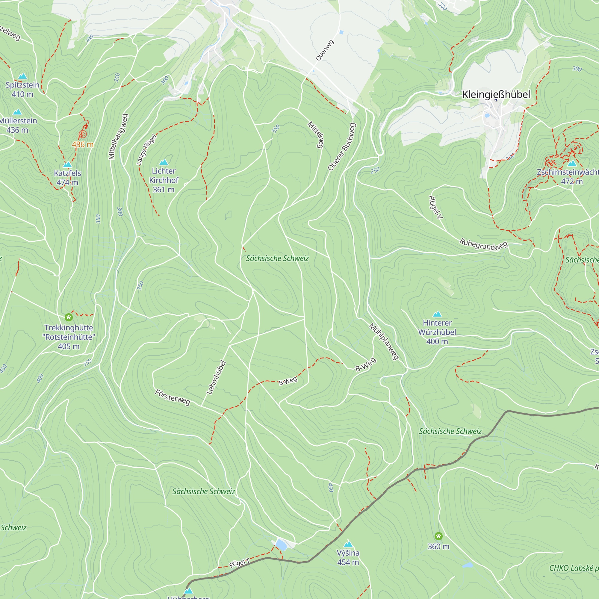 Trekkinghütte "Haselmausbaude" map