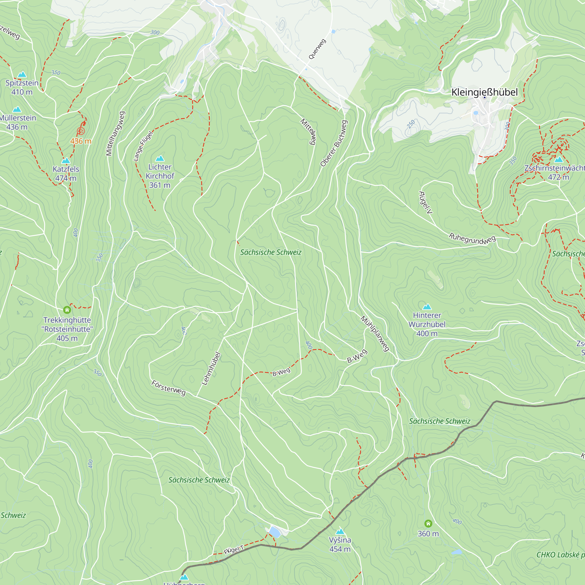 Trekkinghütte "Haselmausbaude" map