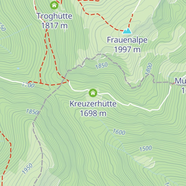 Map of Kreuzerhütte