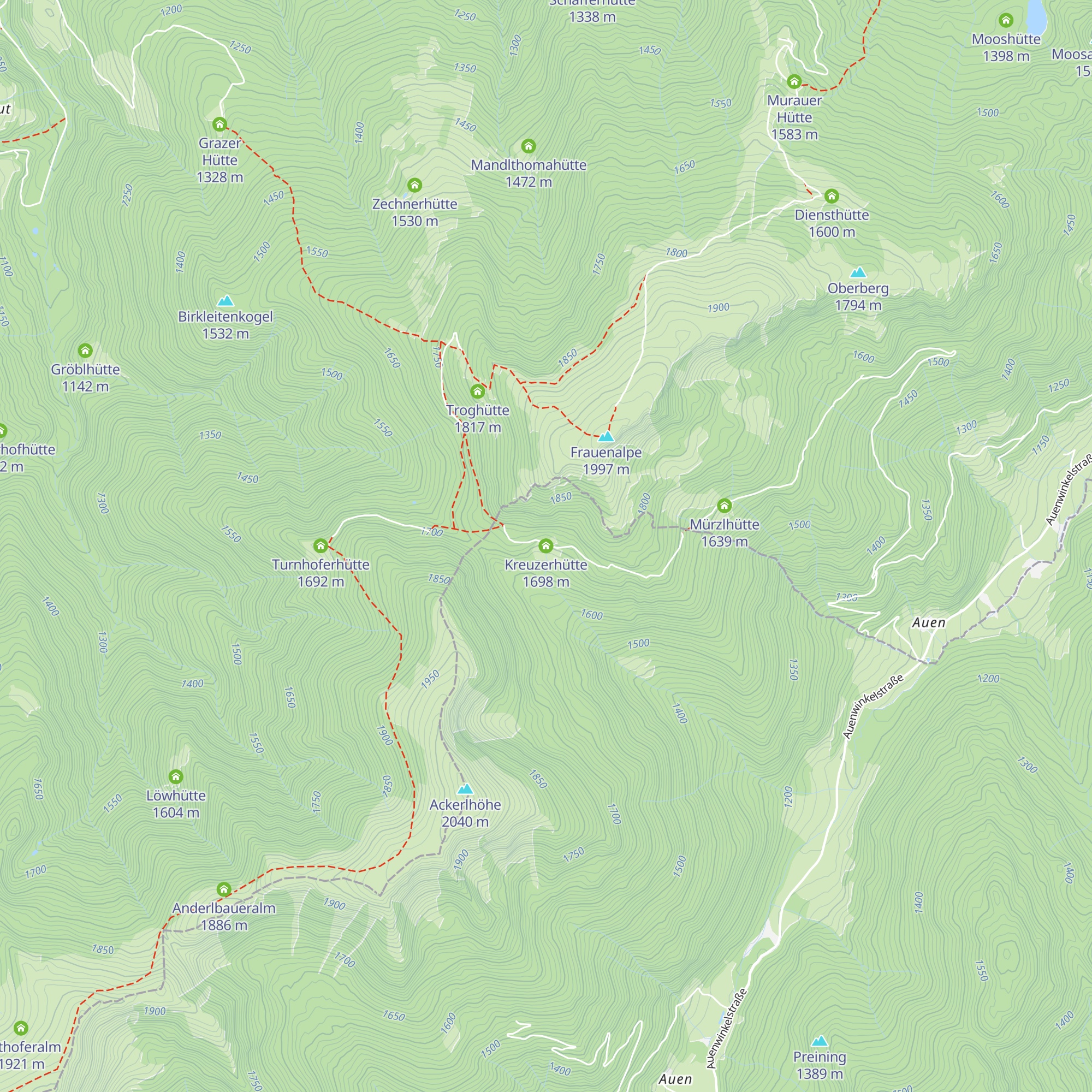 Kreuzerhütte map