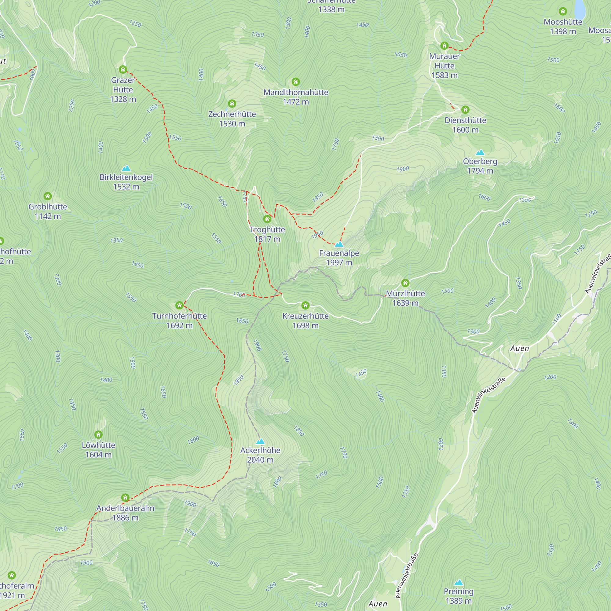 Kreuzerhütte map
