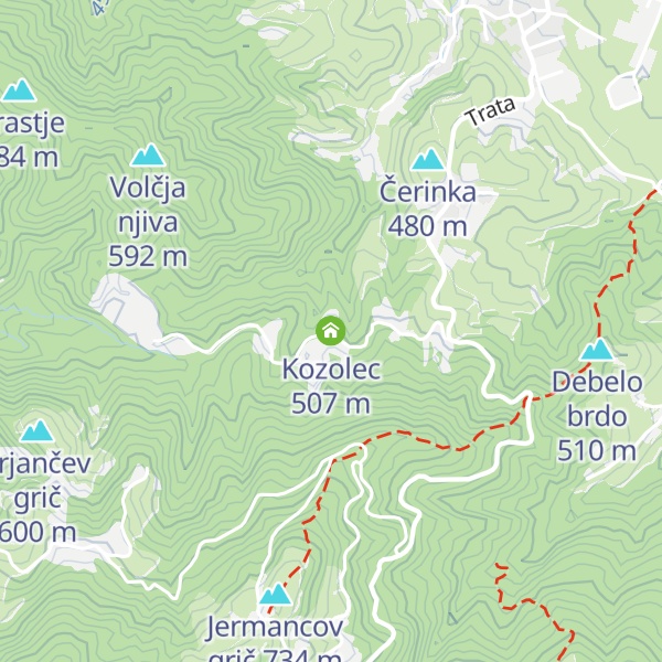 Map of Kozolec