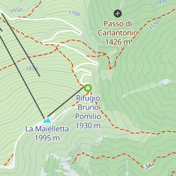Map of Rifugio Bruno Pomilio