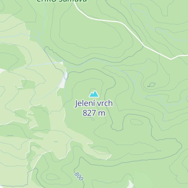 Map of Jelení vrch