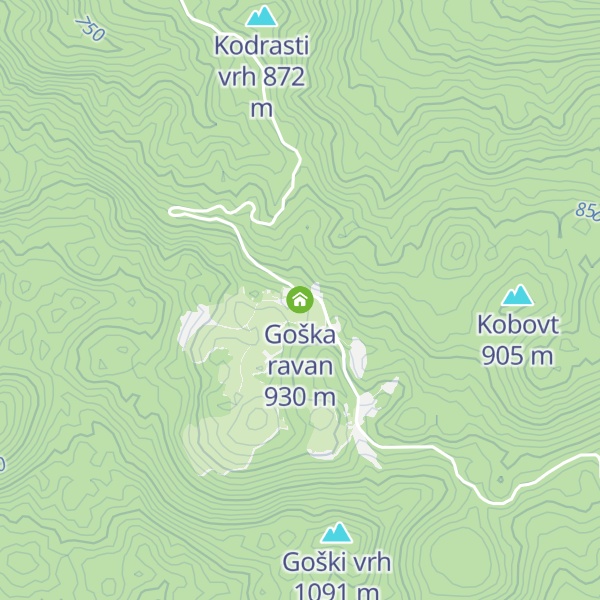 Map of Goška ravan