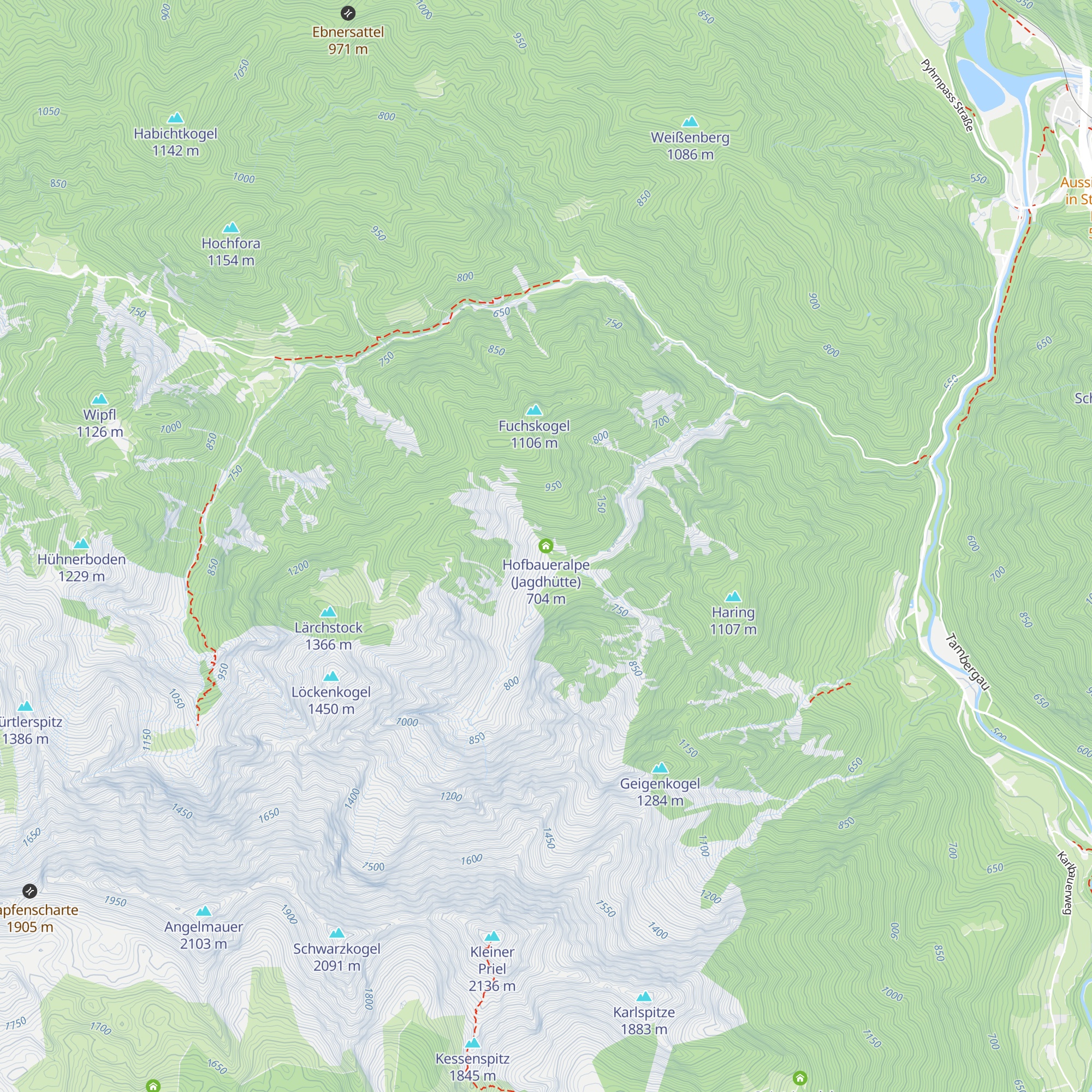 Hofbaueralpe (Jagdhütte) map