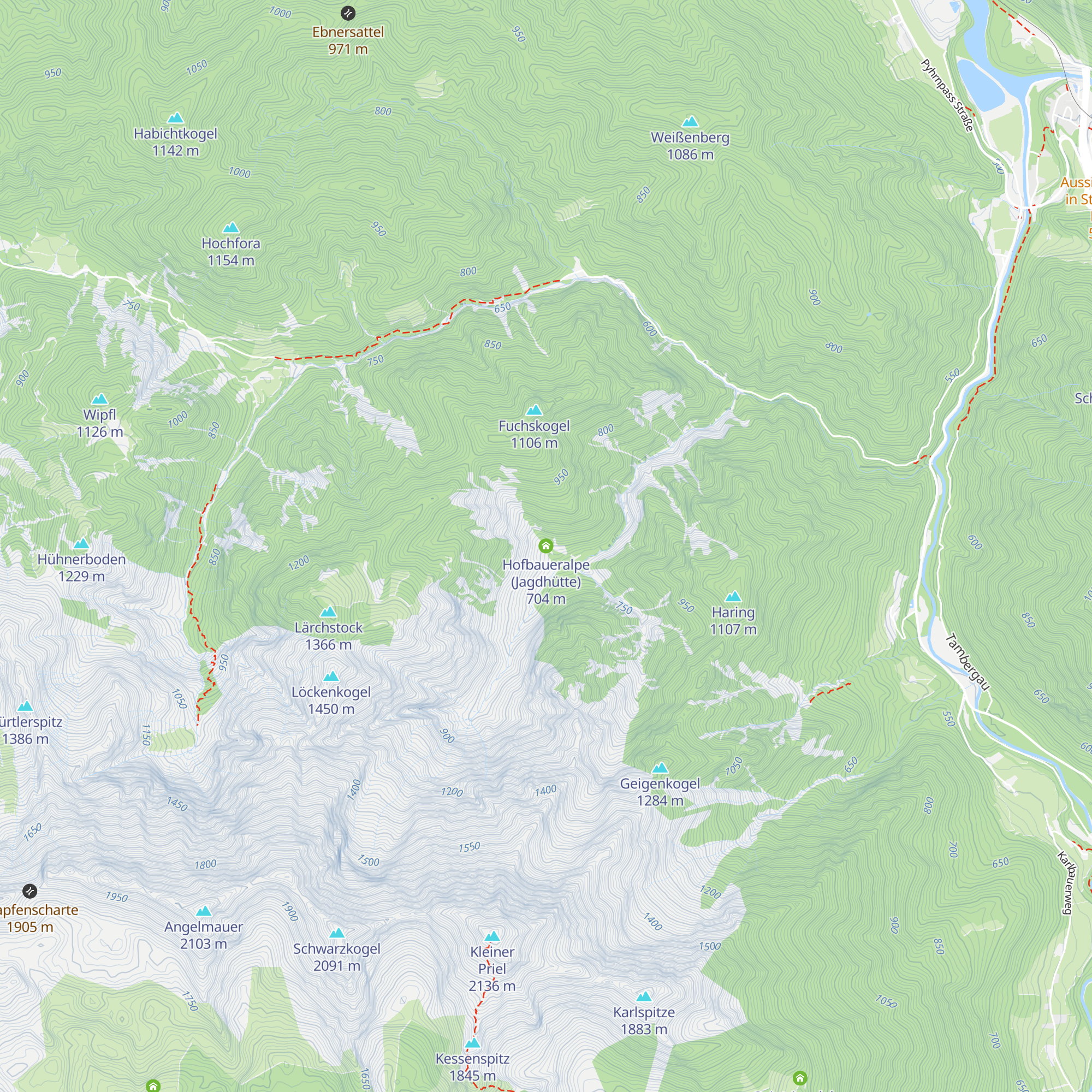 Hofbaueralpe (Jagdhütte) map