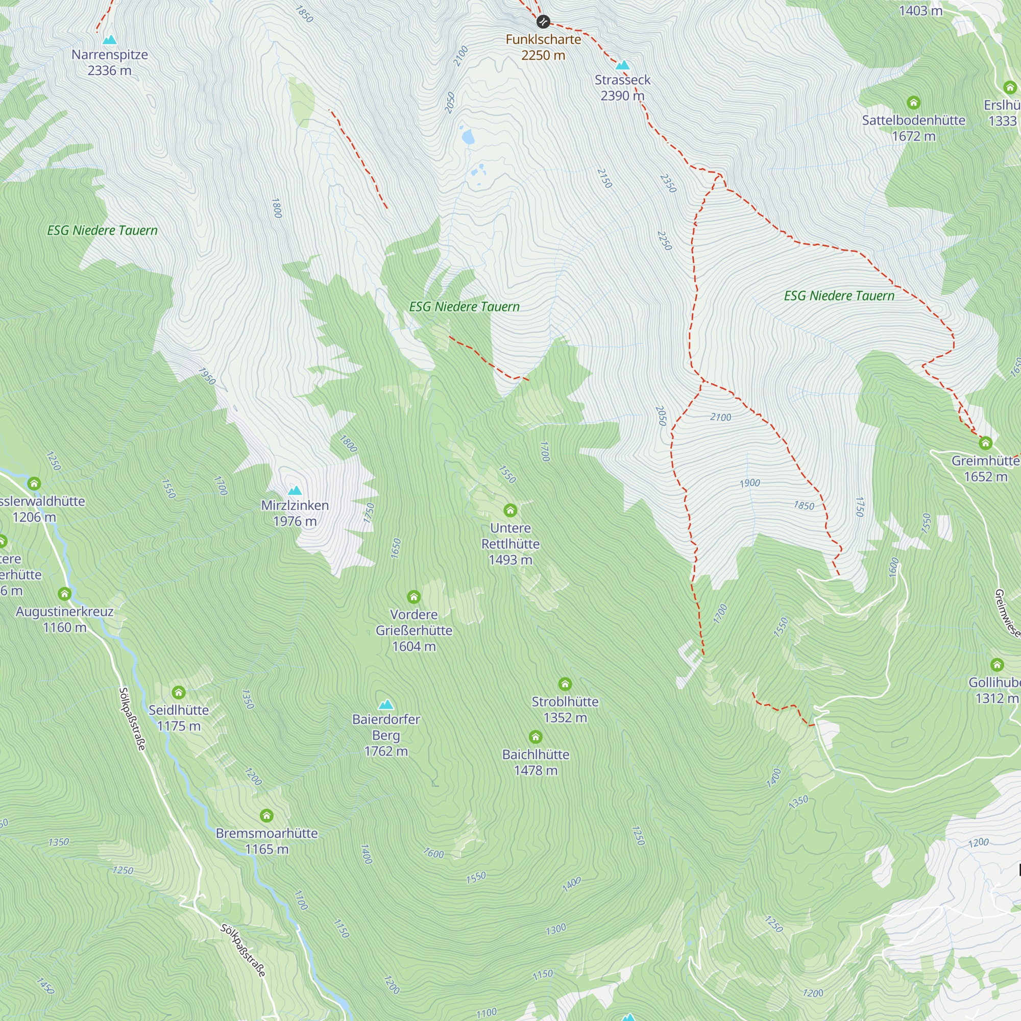 Untere Rettlhütte map