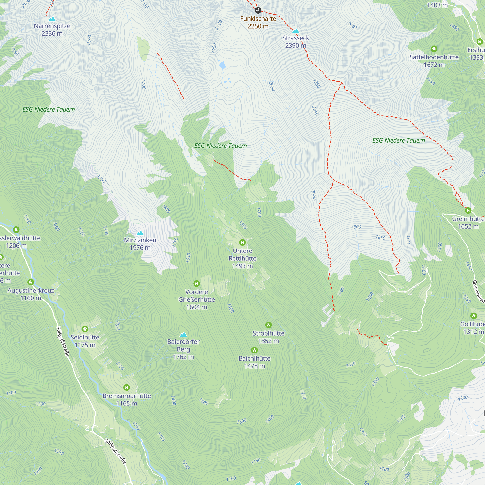 Untere Rettlhütte map
