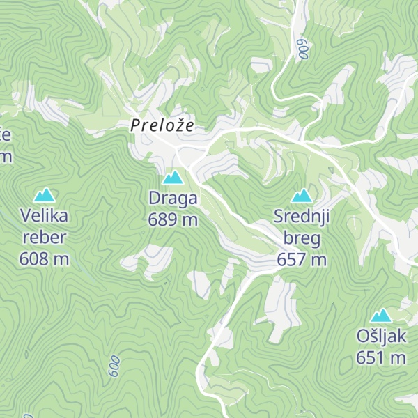 Map of Hovnik