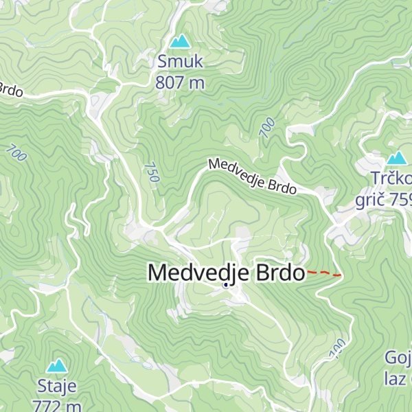 Map of Šinkovčev grič