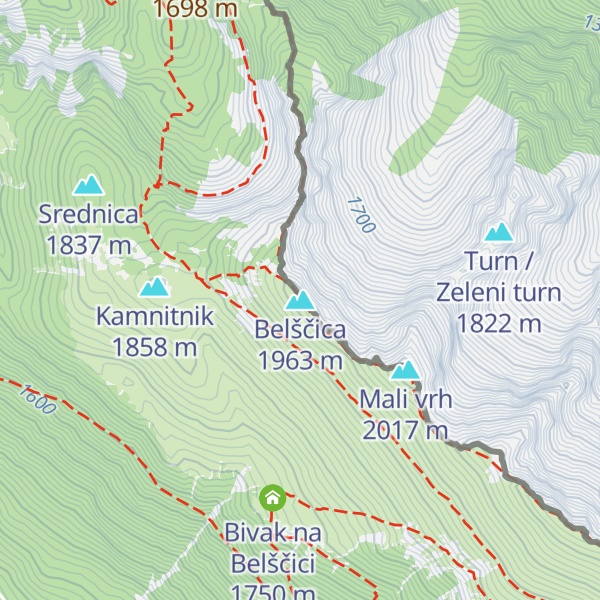 Map of Belščica
