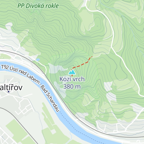Map of Kozí vrch