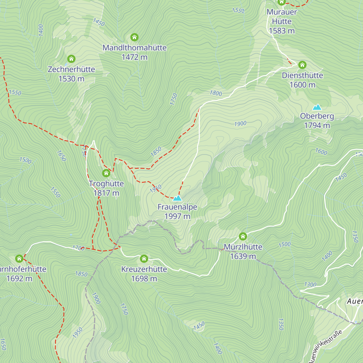 Bernhard-Fest-Hütte map