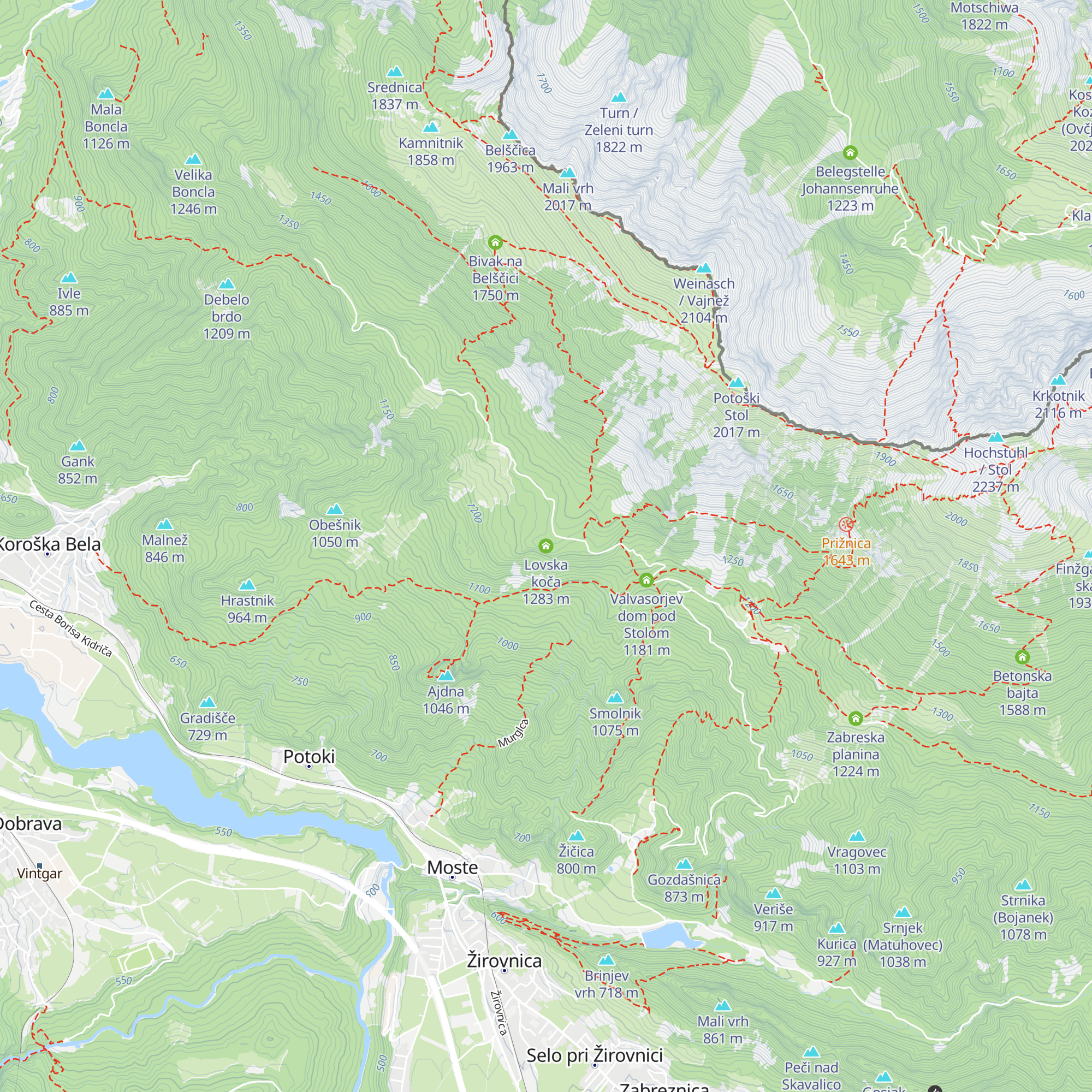 Lovska koča map