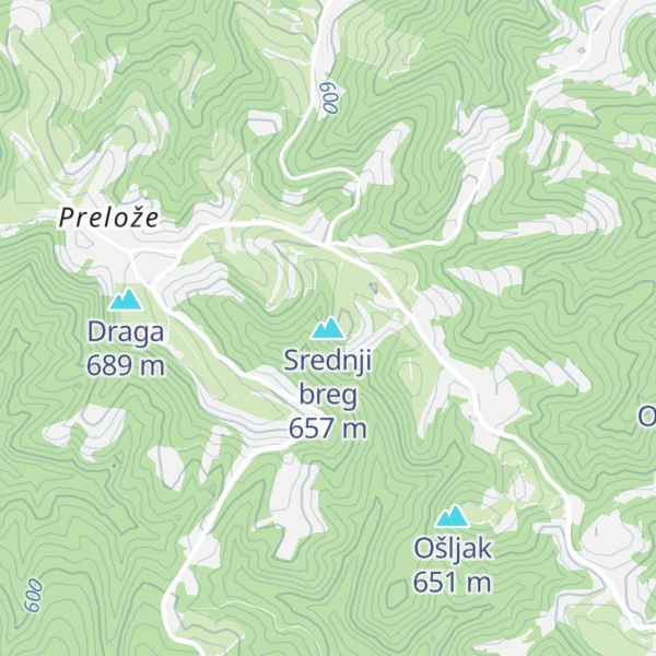 Map of Srednji breg